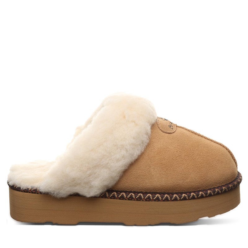 BEARPAW Women's Loki Platform Lo Deco Iced Coffee Solid Size 9 | Women's Slipper | Women's Shoe | Comfortable & Lightweight - Image 1
