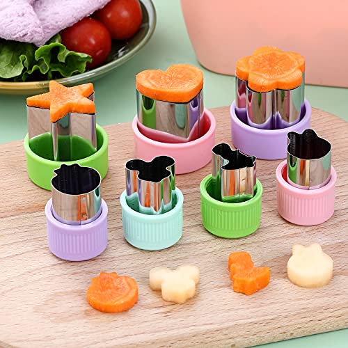 wooyaya Sandwiches cookie Cutter set,Mouse & Dinosaur & Heart & Star Shapes Sandwich Cutters Cookie Cutters Vegetable cutters-Food Grade Cookie Cutter Stamps Mold Decorate Food - Image 4