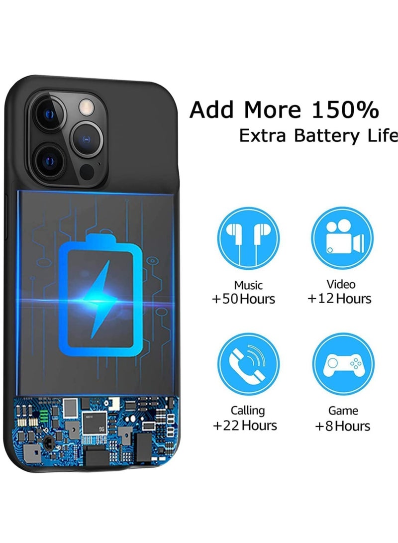 TIGER Battery Case for iPhone 13 Pro Max, Portable Battery Pack, Rechargeable Smart Charger Case, External Battery Charging Case, Compatible with (iPhone 13Pro Max, 4500 Mah). - Image 4