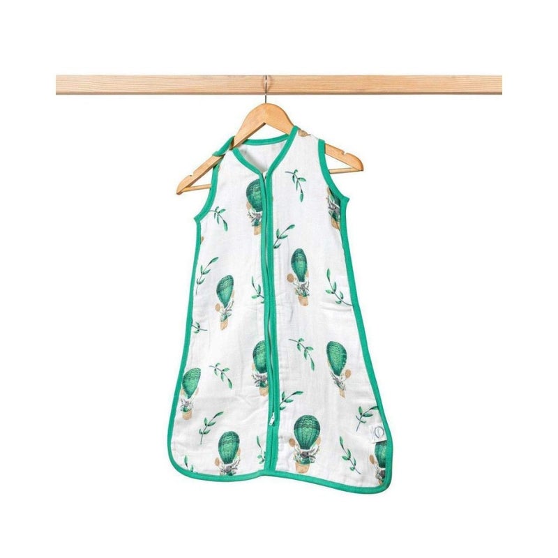 Theoni 100% Organic Cotton Muslin Sleeping Bag/Sleeping Sack- Cappadocia Dreams Green (6-18 Months) - Image 3