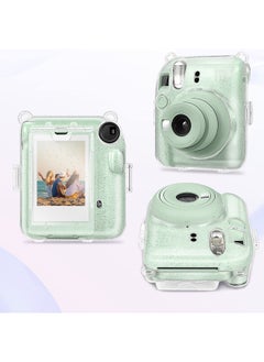 O Ozone Transparent Hard Camera Case for Fujifilm Instax Mini 12 Instant Camera Cover with Adjustable Strap  - White/Clear  - Image 5