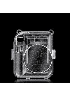 O Ozone Transparent Hard Camera Case for Fujifilm Instax Mini 12 Instant Camera Cover with Adjustable Strap  - White/Clear  - Image 3