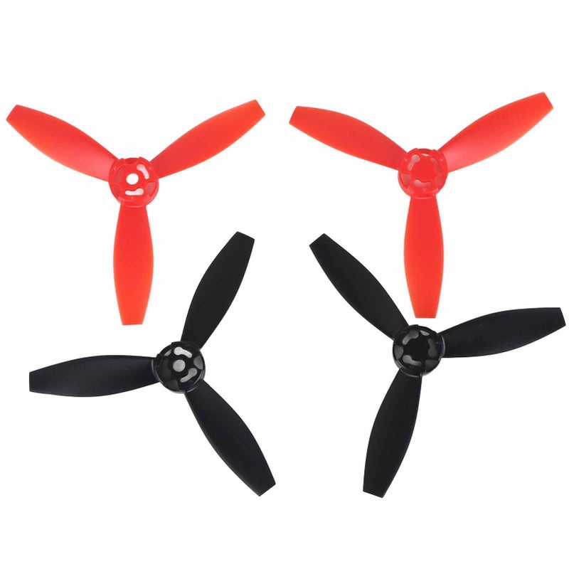 4Pcs Type C Propellers 2 Black 2 Red Replacement Accessory Compatible with Bebop 2 Drone - Image 2