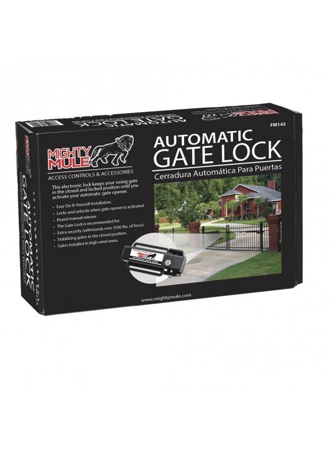 Mighty Mule Automatic Gate Lock (FM143) for Mighty Mule Automatic Gate Openers , Black - Image 2