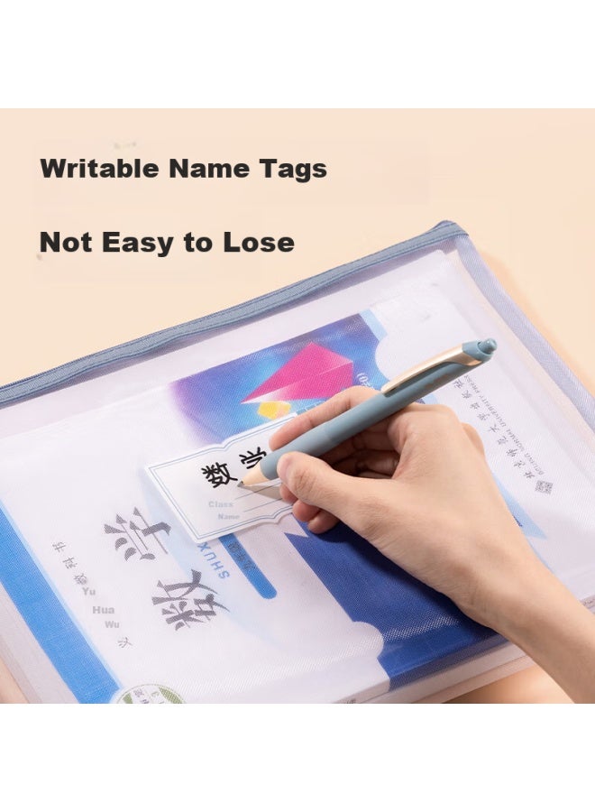 ديلي Deli Mesh Zipper Pouch File Bag For Elementary And Middle School Students, حقيبة ملفات ذات سحاب شبكي لتلاميذ المدارس الابتدائية والإعدادية, حقيبة التصنيف حسب المواد, الرياضيات (عبوة من 5) - Image 4
