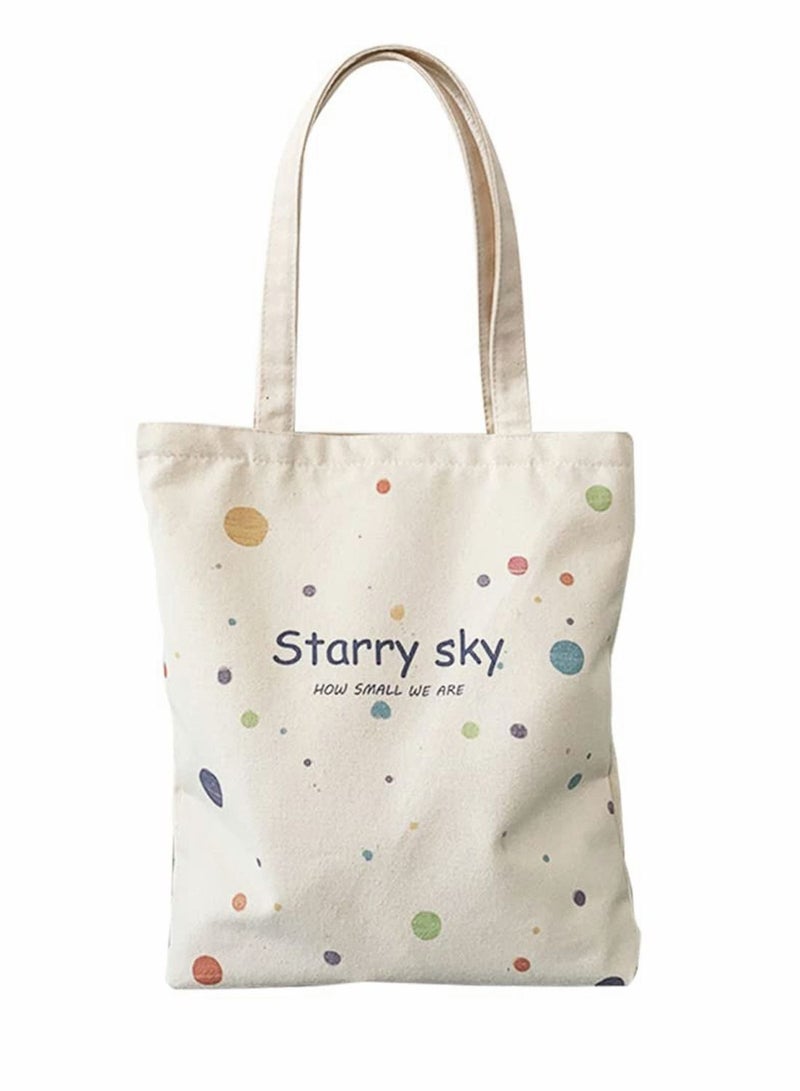 Y&D Cute Canvas Tote Bag with Separate Packaging Grocery Bags  - Image 1