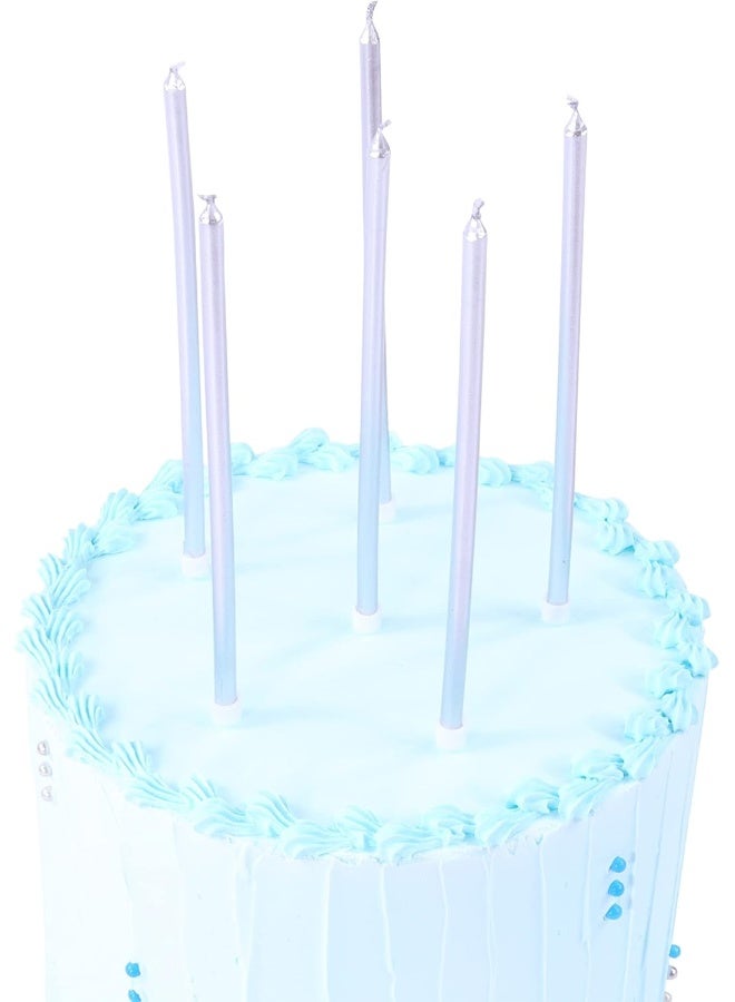 PME Silver Extra Tall Candles 7in 16pk - Image 1