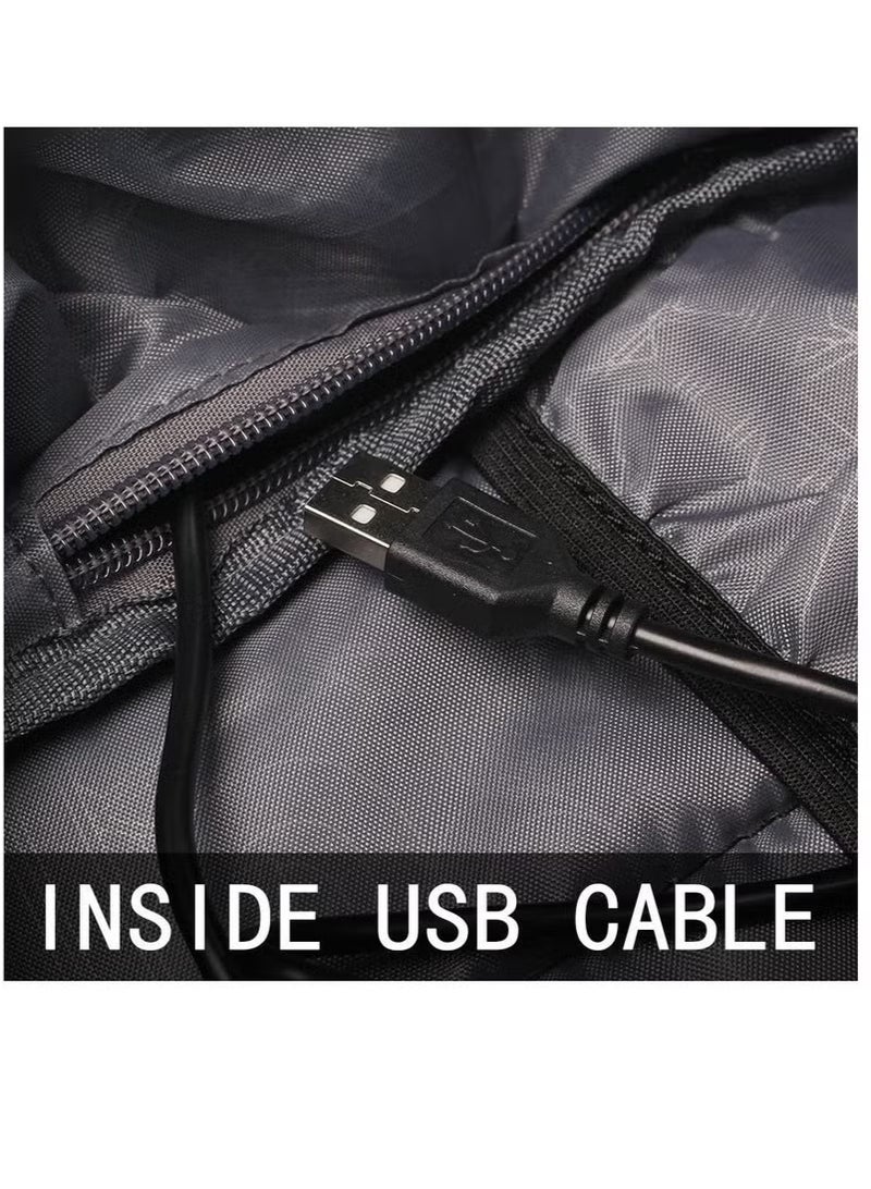 Luminous Backpack,Casual Backpack,Waterproof Backpack,Laptop Backpack,Backpack with USB Charging Port,Casual Travel Bag,Dark Style Backpack,Outdoor Backpack,Anti-theft backpack,Designed with Breathable Back Padding,Free Anti-theft Lock, Data Cable, Pencil Case  - Image 5
