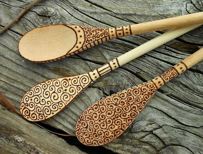 Roundsquare Kitchen Wooden Spoons Mixing Baking Serving Utensils Puppets 12 In - 12 Pack - Image 2