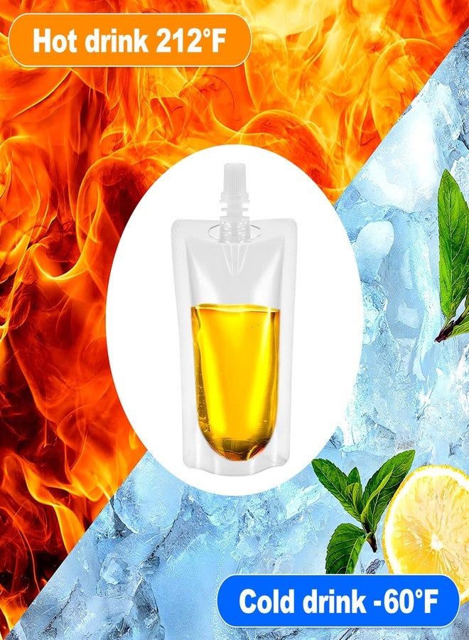 YARNOW 50 Pcs Juice Pouches Plastic Flask Drink Pouches Clear Beverage for Outdoor Sports, Travel, Camping (3.5 Oz) - Image 5