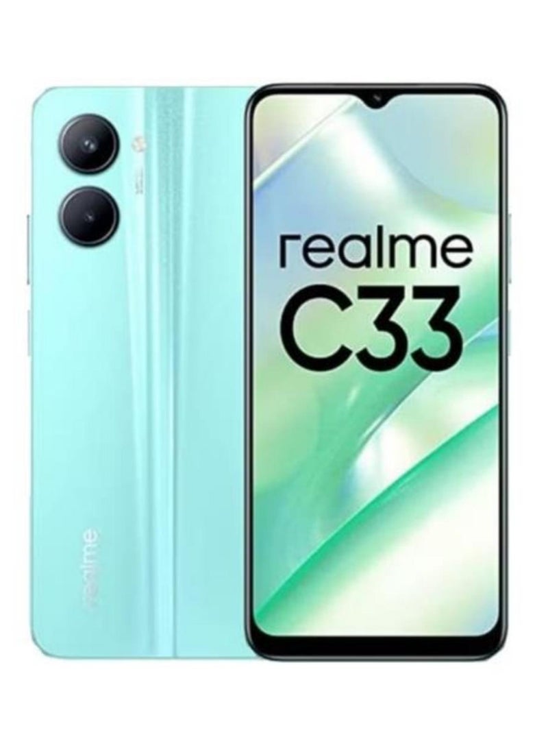 ريلمي C33 بشريحتين اتصال، لون Aqua Blue، رامات 8GB، مساحة 128GB، يدعم 4G LTE