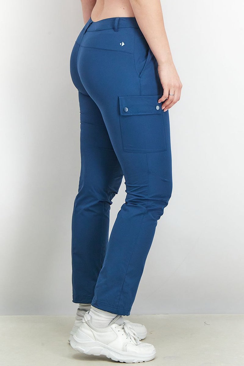 Tchibo Women Regular Fit Plain Non Stretchable Soft Shell Pants, Navy - Image 2