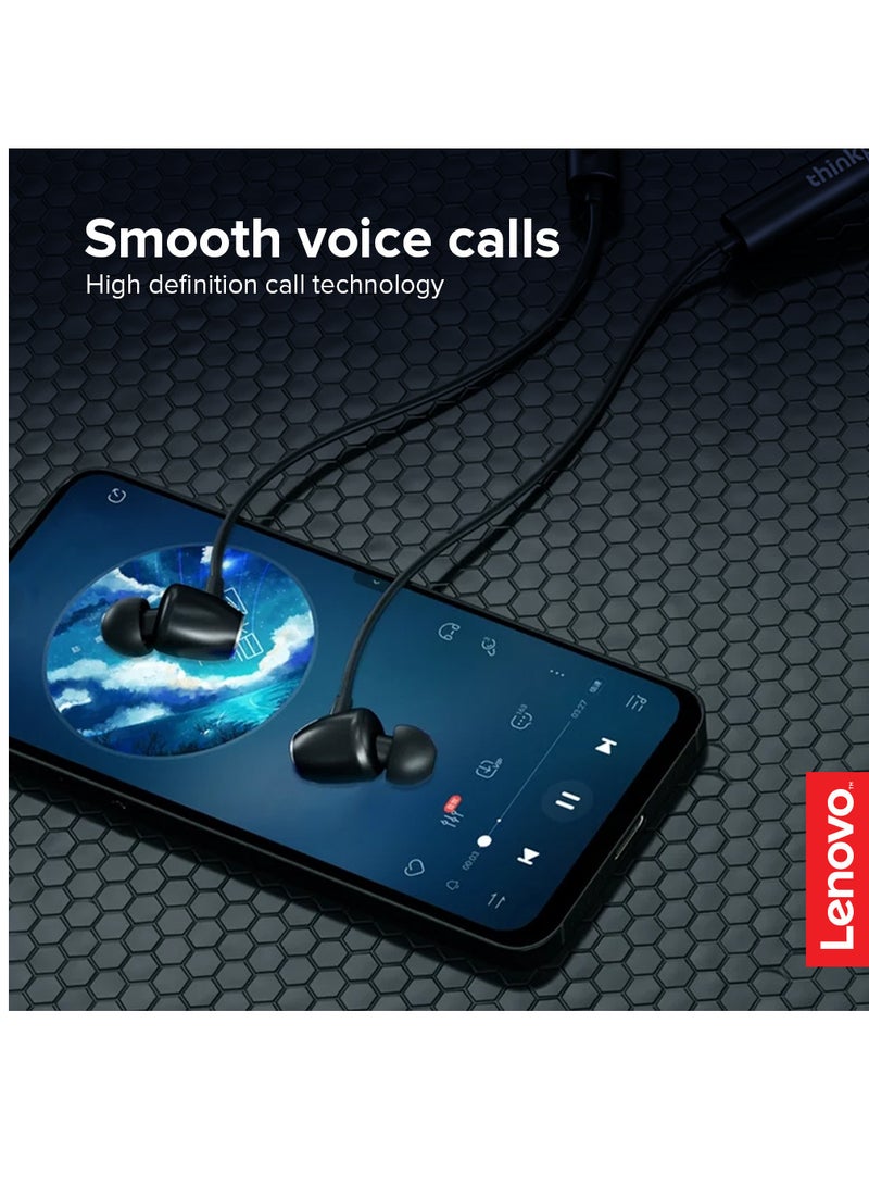 Lenovo HE05x Wireless Bluetooth 5.0 In-Ear Neckband Earphones With Mic Black - Image 3