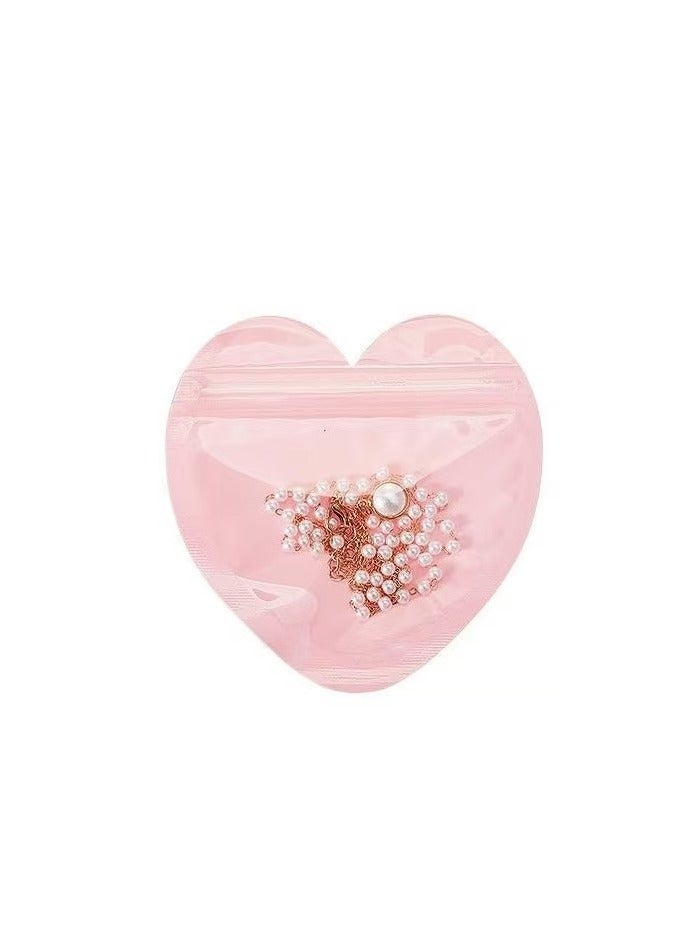 20PCS PVC Heart Shaped Jewelry Small Bag Ziplock Bag Gift Sealed Bag - Image 1