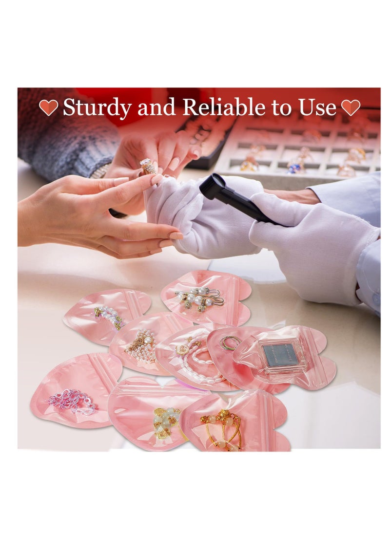 20PCS PVC Heart Shaped Jewelry Small Bag Ziplock Bag Gift Sealed Bag - Image 2