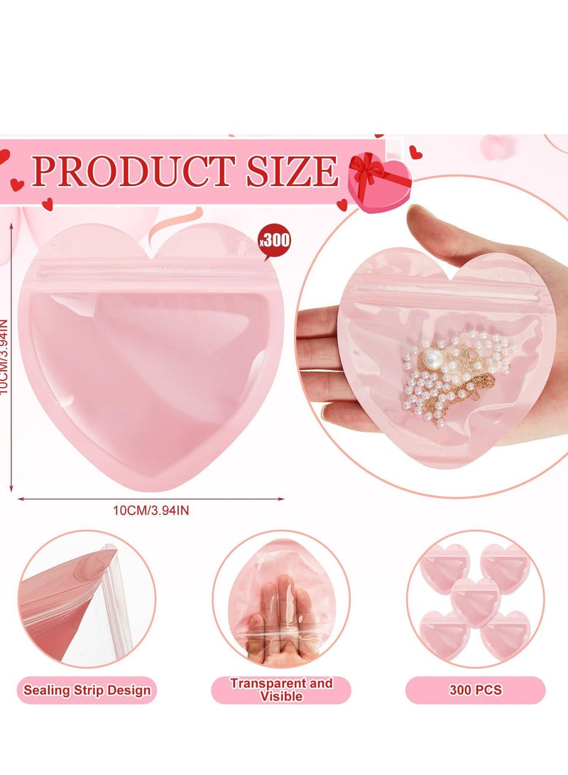 20PCS PVC Heart Shaped Jewelry Small Bag Ziplock Bag Gift Sealed Bag - Image 5