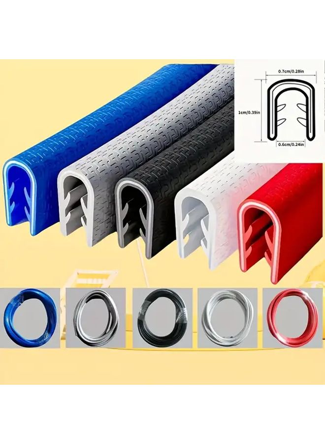 Red 3m Car Edge Protector Durable Synthetic Rubber Scratch Guard for All Vehicles Easy - Image 2