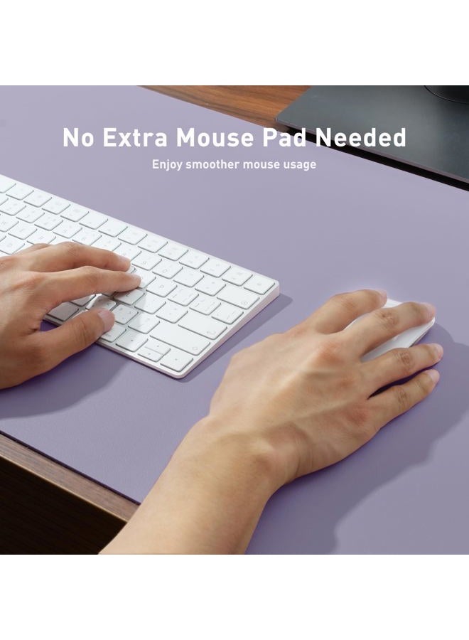 Aothia Leather Desk Pad Protector,Mouse Pad,Office Desk Mat, Non-Slip PU Leather Desk Blotter,Laptop Desk Pad,Waterproof Desk Writing Pad for Office and Home (31.5" x 15.7", Lavender) - Image 4