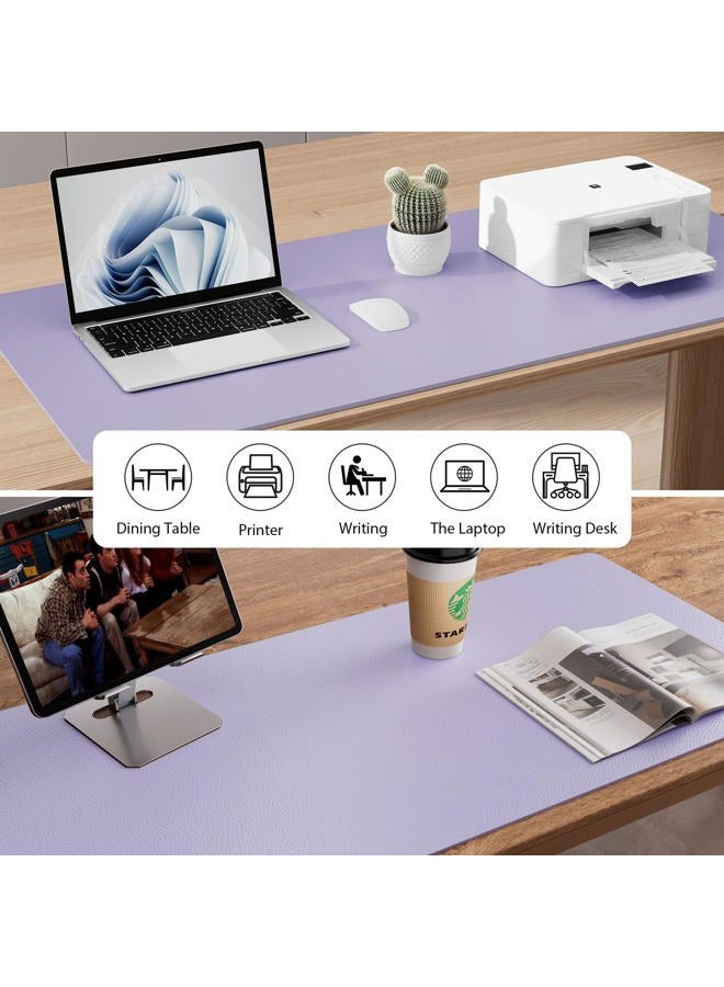 Aothia Leather Desk Pad Protector,Mouse Pad,Office Desk Mat, Non-Slip PU Leather Desk Blotter,Laptop Desk Pad,Waterproof Desk Writing Pad for Office and Home (31.5" x 15.7", Lavender) - Image 5