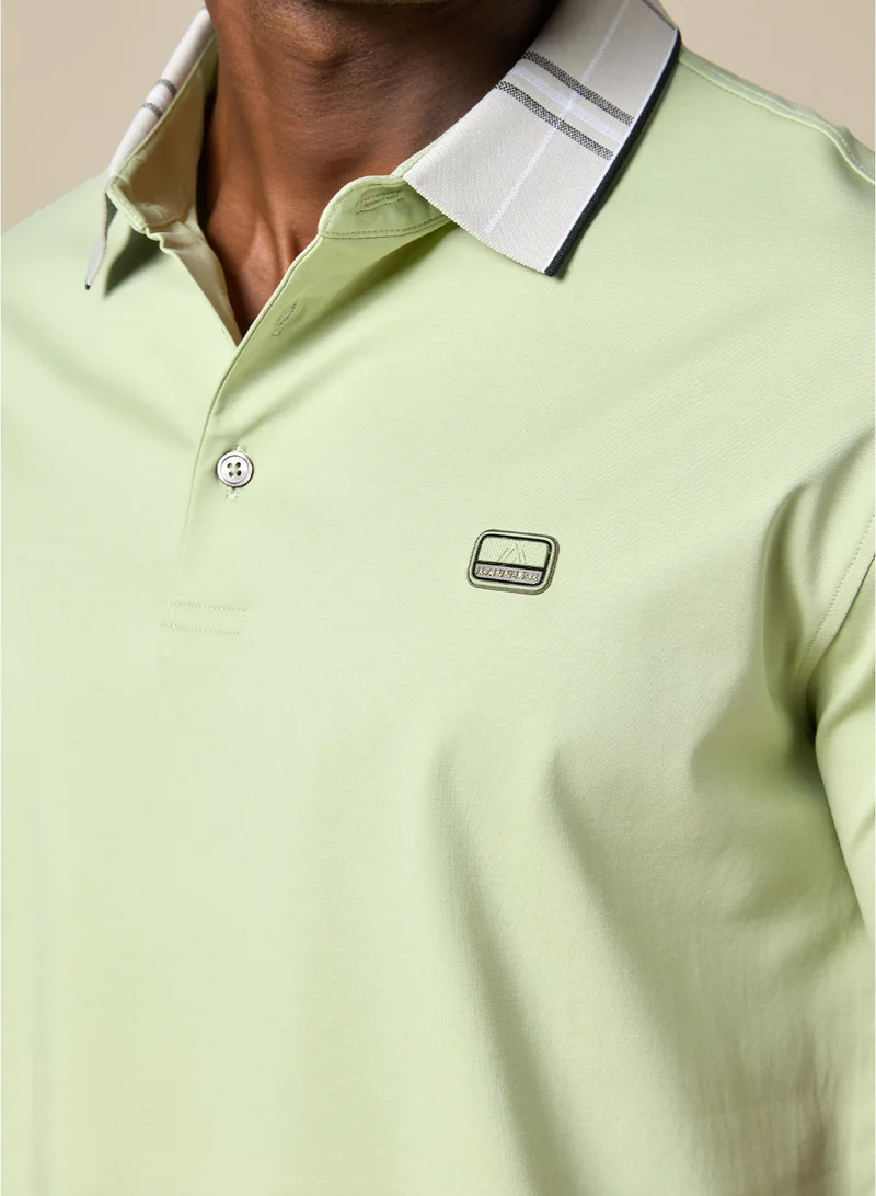 مانرزم The Limecrest Lime Green Polo in Breathable Cotton Comfort Fit