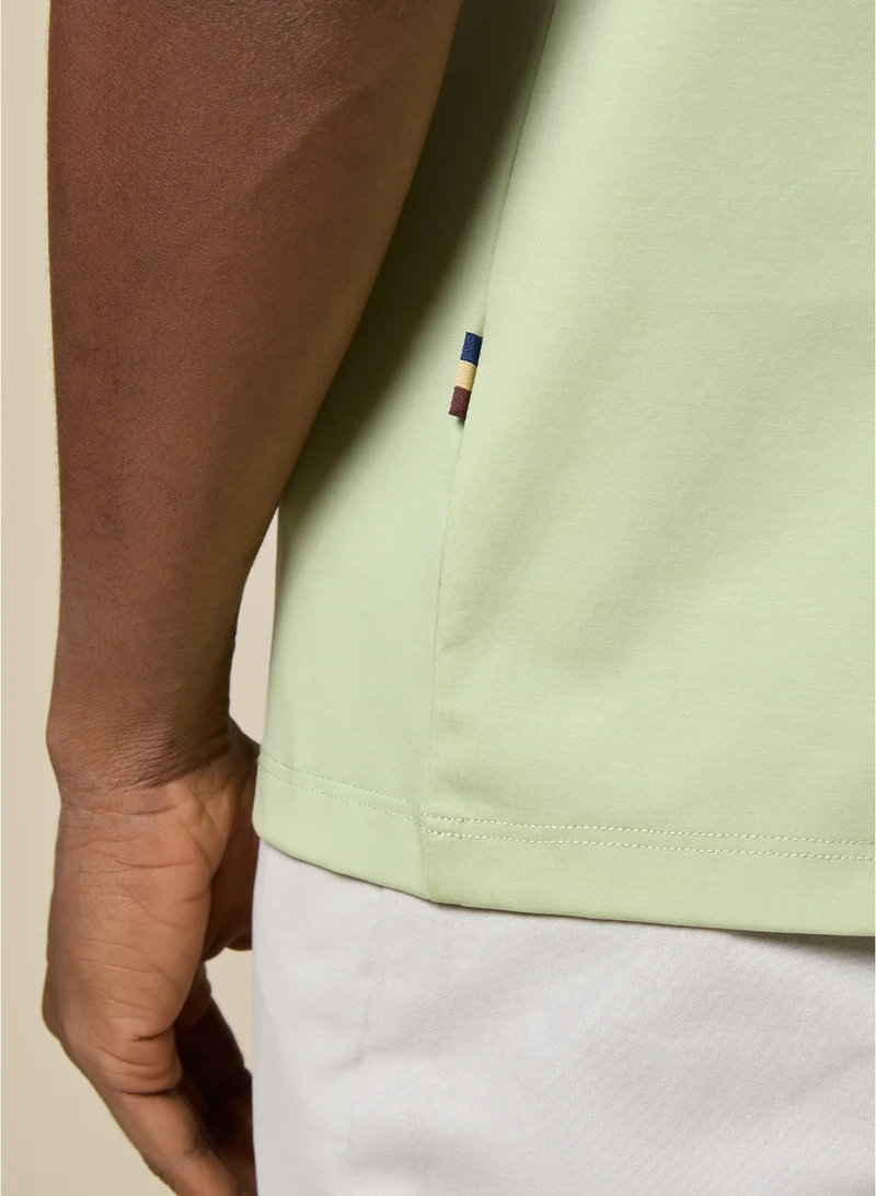 MANNERISM  The Limecrest Lime Green Polo in Breathable Cotton Comfort Fit for Men | Best Price UAE