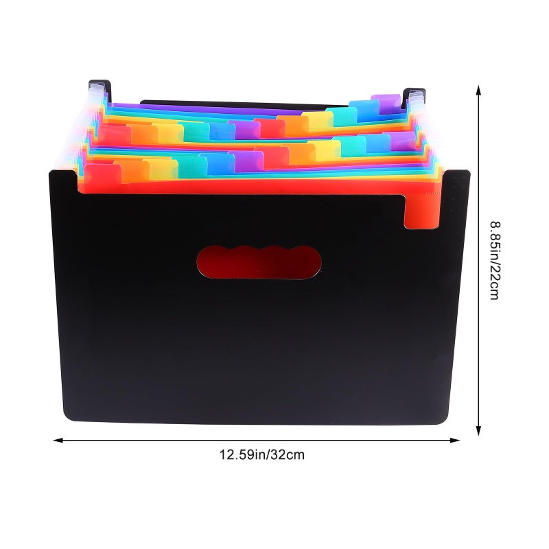 Layers Expanding File Folder Organizer Portable Plastic Accordion for Office School Papers Storage - Image 3