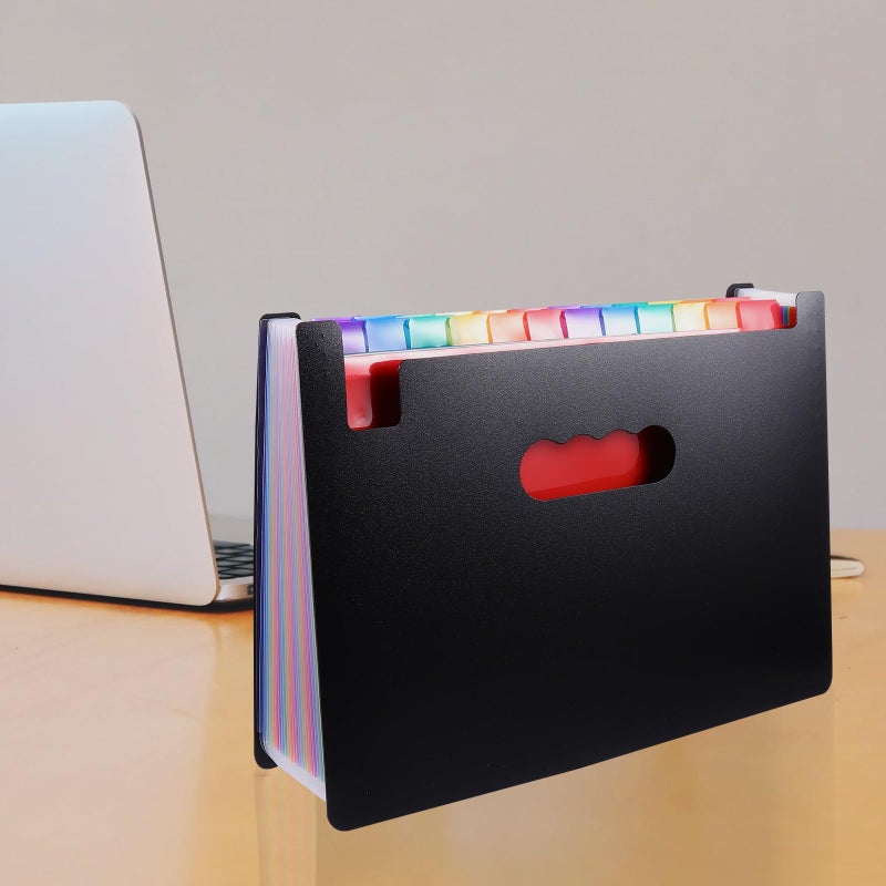 Layers Expanding File Folder Organizer Portable Plastic Accordion for Office School Papers Storage - Image 5