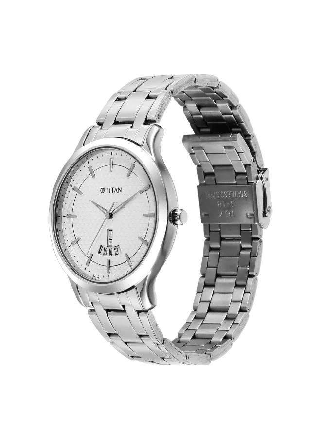 TITAN Men Analog Display Watch With Silver Stainless Steel Strap - 1825SM12