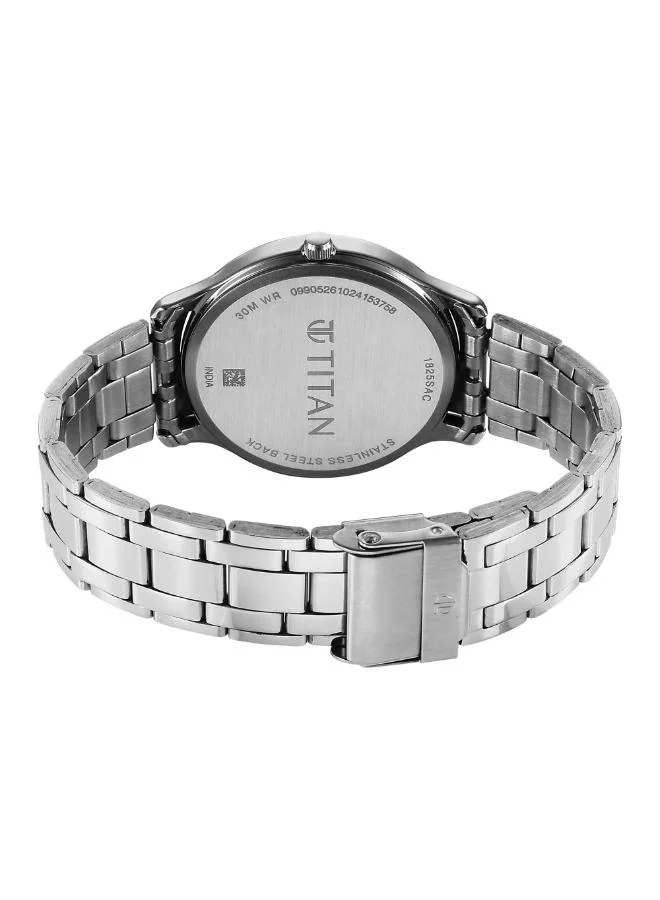 TITAN Men Analog Display Watch With Silver Stainless Steel Strap - 1825SM12