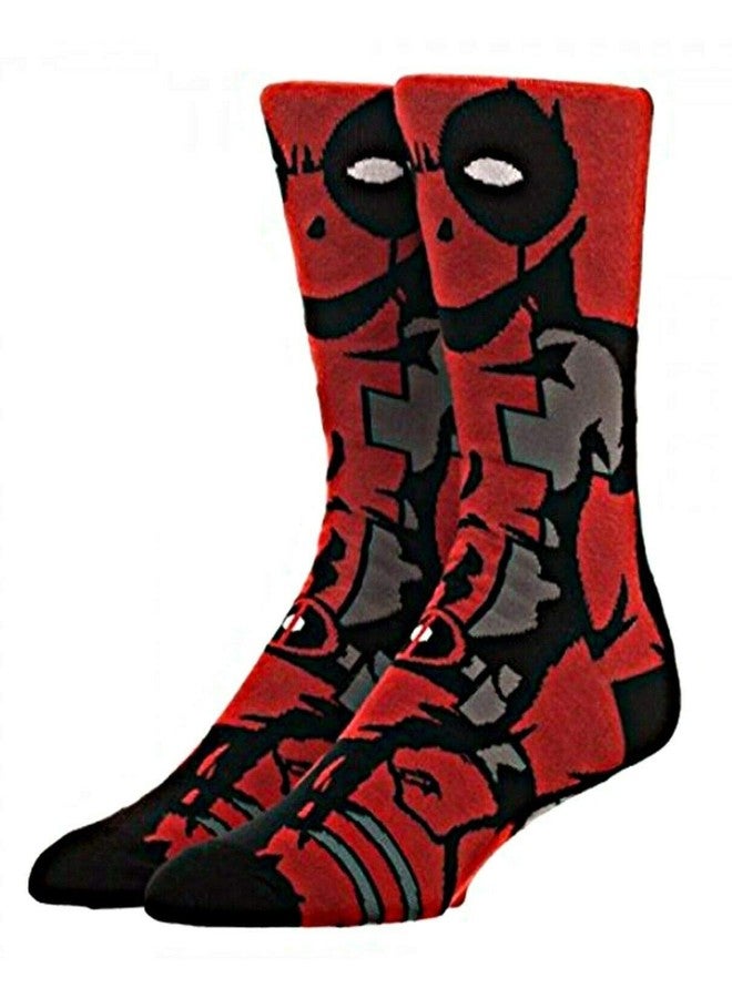 Dead-Pool Character Themed 360 Crew Socks