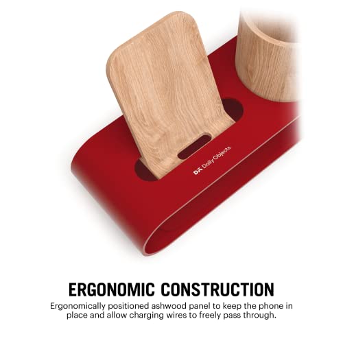 DailyObjects Cirque Phone and Pen Stand (Red) Multi Viewing Angle for Mobile/Tablet | Storage Organizer | Portable Adjustable Holder Compatible with iPhone Android Smartphones | Perfect for Office - Image 5