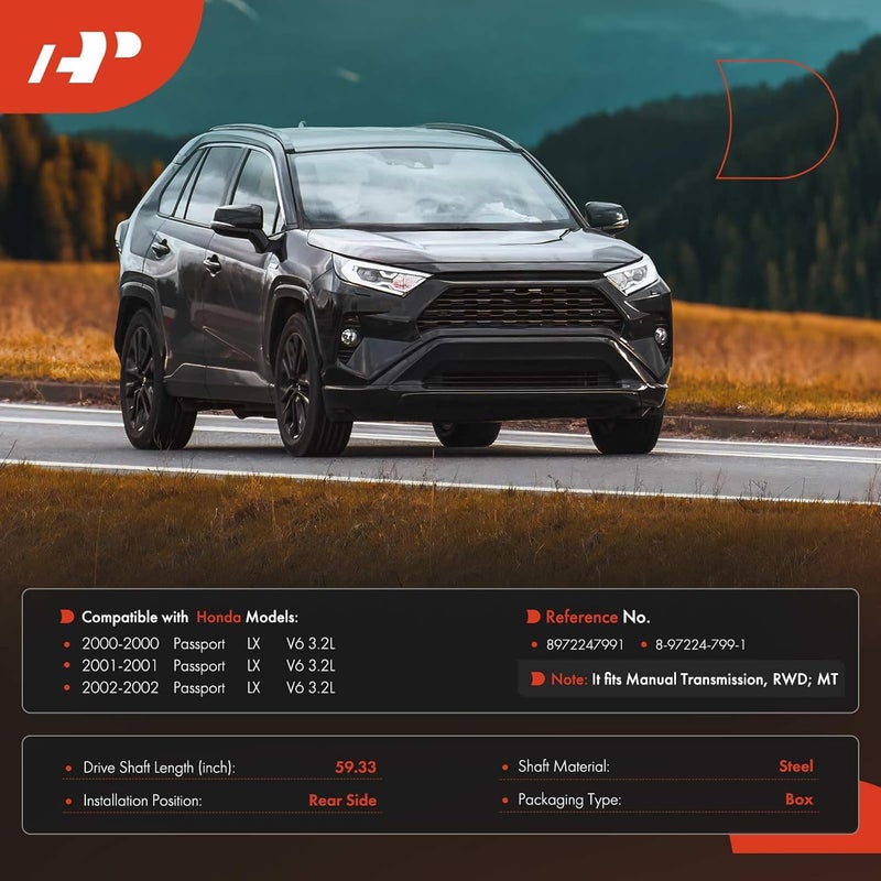 A-Premium Rear Drive Shaft Assembly for Honda Passport - Image 2