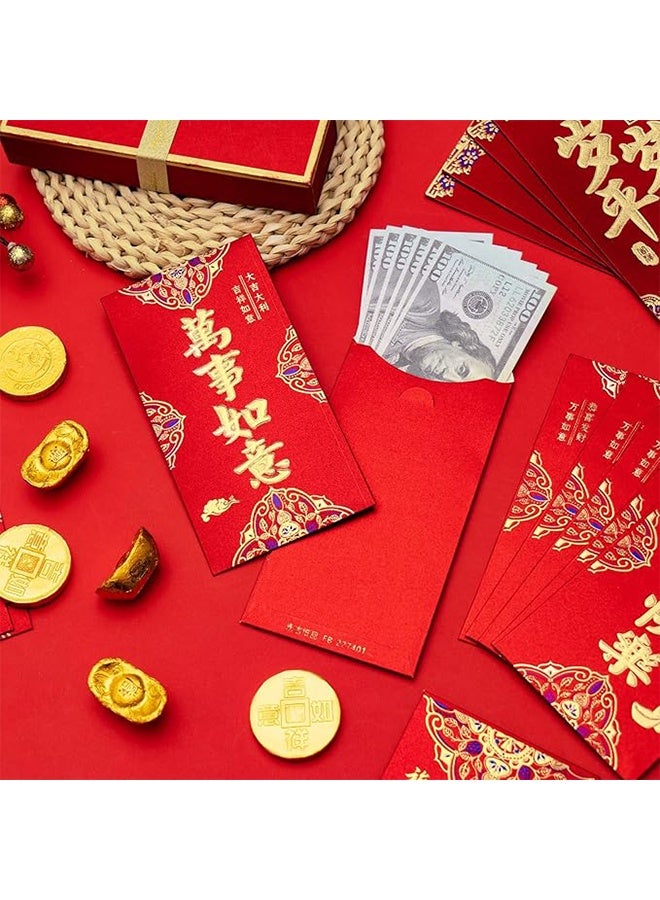 12 Pcs Red Envelopes Chinese New Year, Chinese Envelopes for Money 2026 Lunar New Year of the Horse, Lucky Money Envelope Red Packet, New Year Spring Festival Wedding Birthday Party - Image 3
