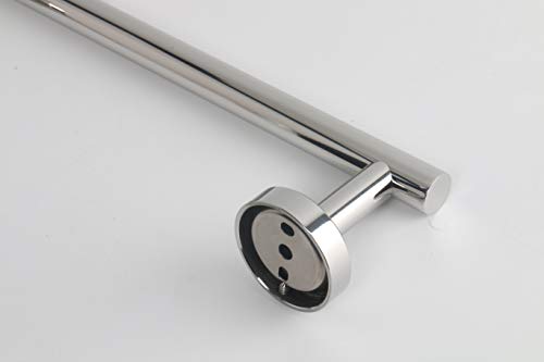 TocTen Bath Towel Bar - Thicken SUS304 Stainless Steel Bathroom Towel Holder, Towel Rod for Bathroom Heavy Duty Wall Mounted Towel Rack Hanger (18IN, Polished Chrome) - Image 3