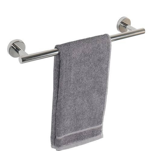 TocTen Bath Towel Bar - Thicken SUS304 Stainless Steel Bathroom Towel Holder, Towel Rod for Bathroom Heavy Duty Wall Mounted Towel Rack Hanger (18IN, Polished Chrome) - Image 1