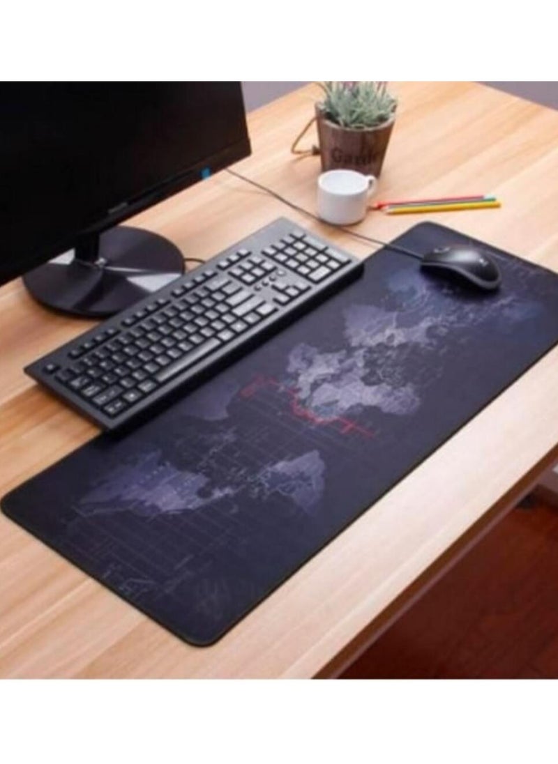 Generic - Large Mouse Pad Extended Gaming Mouse Pad Non Slip Rubber Base Mouse pad Smooth Cloth Surface Keyboard Mouse Pad for Computer 800 X 300 - Image 1