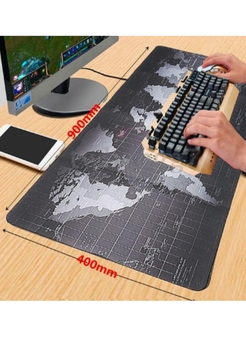 Generic - Large Mouse Pad Extended Gaming Mouse Pad Non Slip Rubber Base Mouse pad Smooth Cloth Surface Keyboard Mouse Pad for Computer 800 X 300 - Image 1