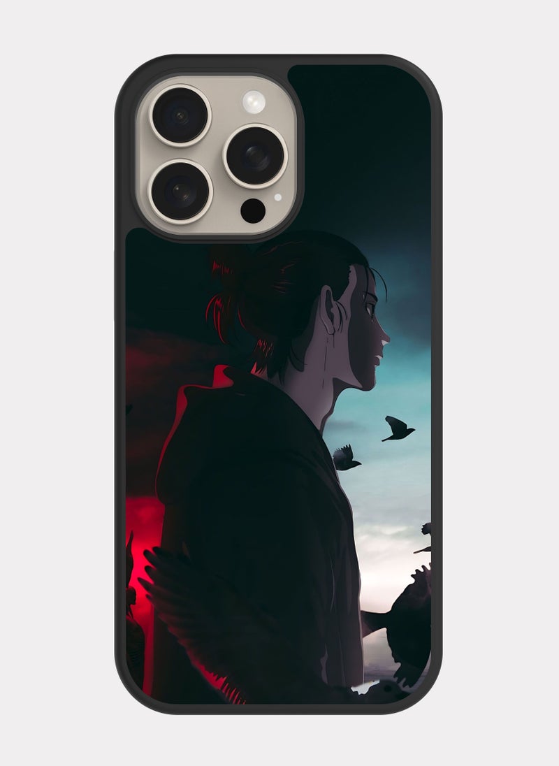 بكسلات كفر ايفون 15 برو ماكس هجوم العمالقة ايرين احمر - Image 1