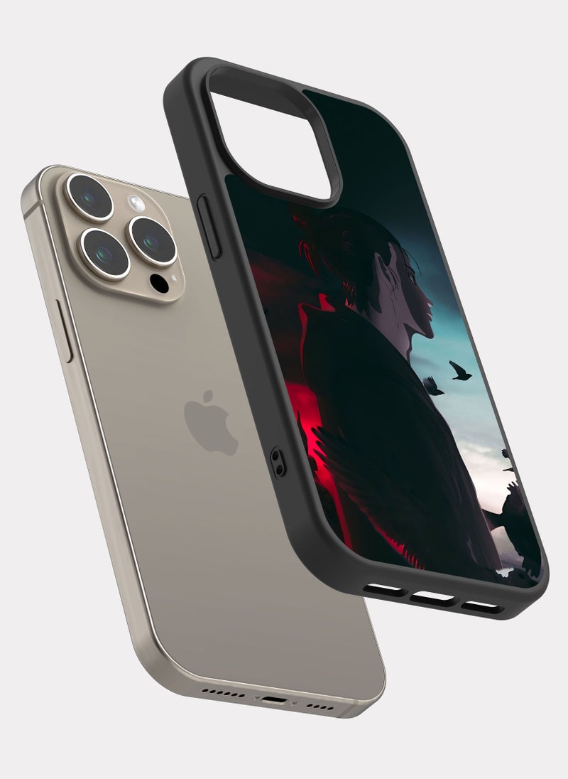 بكسلات كفر ايفون 15 برو ماكس هجوم العمالقة ايرين احمر - Image 2