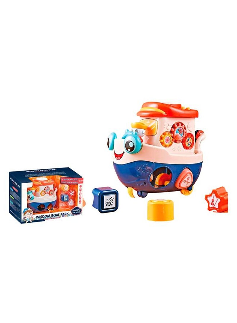 Wisdom Boat Park - Early Development Toy Shape Sorter Musical Piano - Happy Gift to The Child