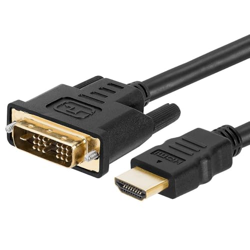 Cmple - HDMI to DVI Adapter Cable - 3 Feet Bi Directional High Speed Male Plug Monitor Cord Connector Converter for PC Laptop HDTV Projector - Image 2