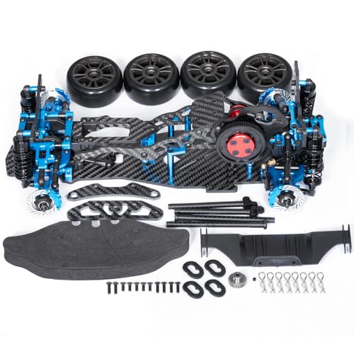 WEFEINO Alloy Carbon RC Chassis Frame Kit Upgrades for 110 Sakura D5 MiniMR RC Flat Road Drift Car - Image 5