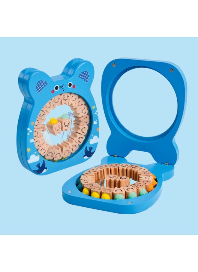 Children's Teeth Box Boys And Girls Teeth Memorial Box Creative Baby Fairy Umbilical Cord Collection Box-Color:Babe Mouse-Blue  - Image 3