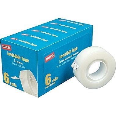 Staples Invisible Tape 6 Pack - Image 2
