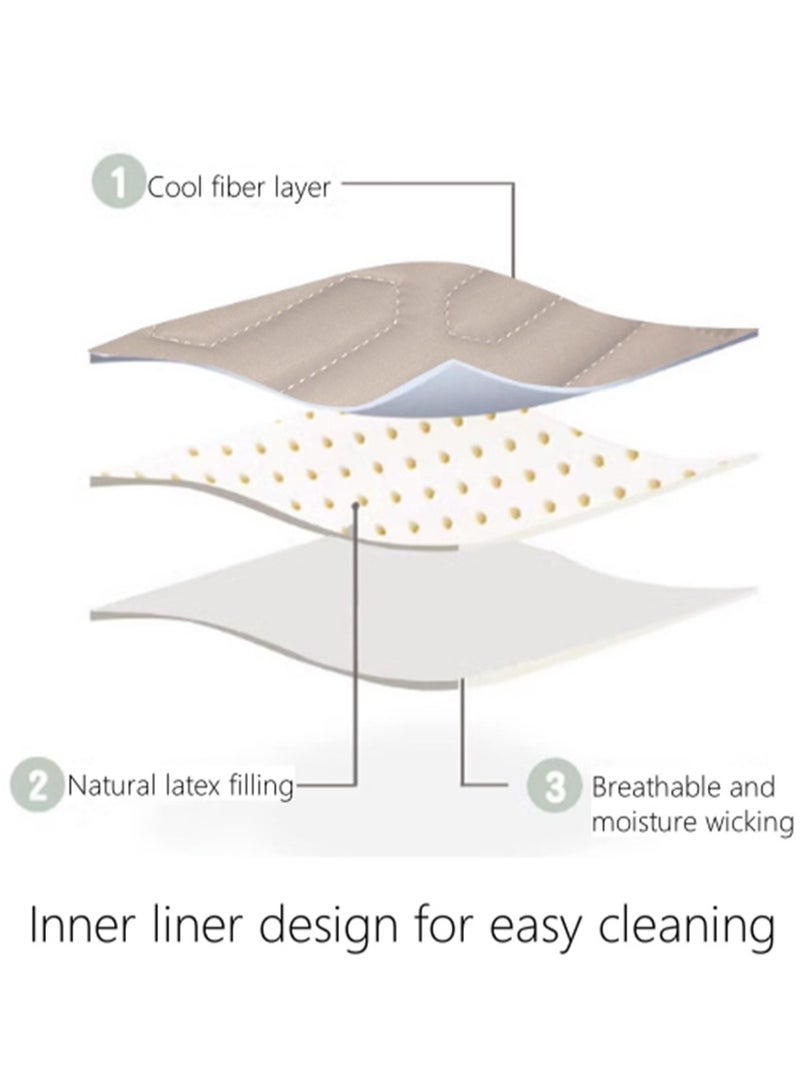 Golden Reading Pillow, Large Size Backrest Pillow Breathable Back Pillow with Removeable and Washable, Bed Rest Pillow with Arm and Back Support Lumbar Cushion for Watching TV Reading and Working On Laptop  - Image 2