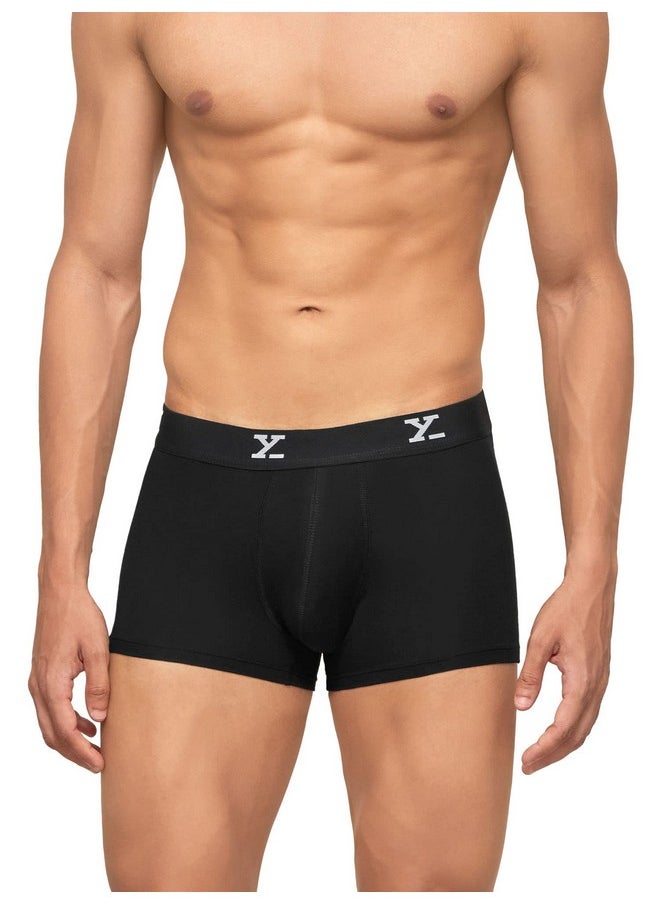 XYXX XYXX Men's Modal Modern Solid Trunks (Pack of 2) (XYTRNK_R2R5_001_Camo Monocrom + Black_L)  - Image 4