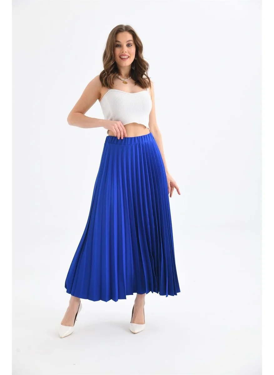 Garmi Women's Pleated Skirt Saxe Blue
