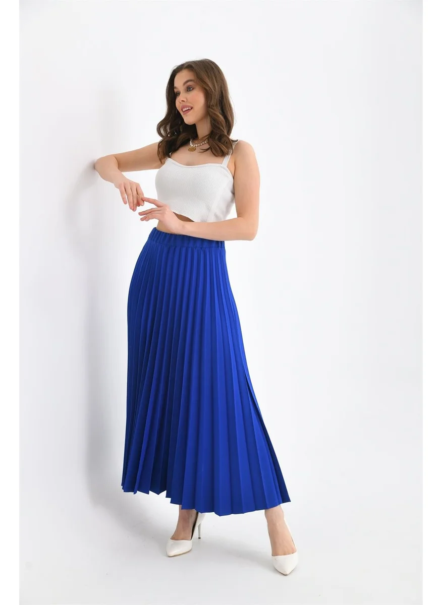 Garmi Women's Pleated Skirt Saxe Blue