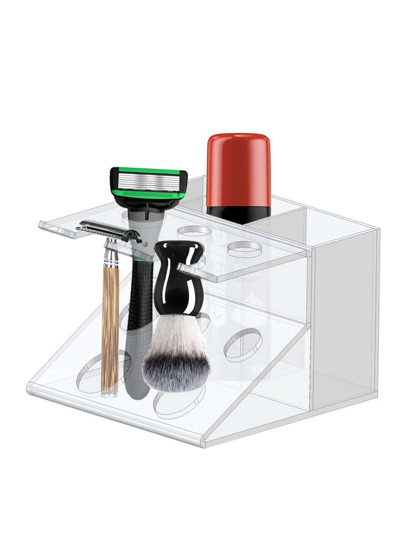 SYOSI - Clear Cosmetic Storage Container, Acrylic Cosmetics Storage Box, Acrylic Makeup Brush Holder, Acrylic Shaving Cream Dispenser, Plastic Storage Bins For Vanity, Undersink, Kitchen Cabinets, Pantry - Image 1