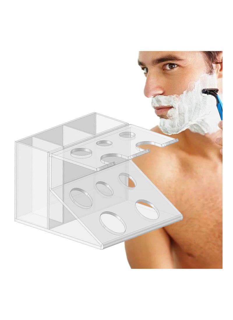 SYOSI - Clear Cosmetic Storage Container, Acrylic Cosmetics Storage Box, Acrylic Makeup Brush Holder, Acrylic Shaving Cream Dispenser, Plastic Storage Bins For Vanity, Undersink, Kitchen Cabinets, Pantry - Image 1